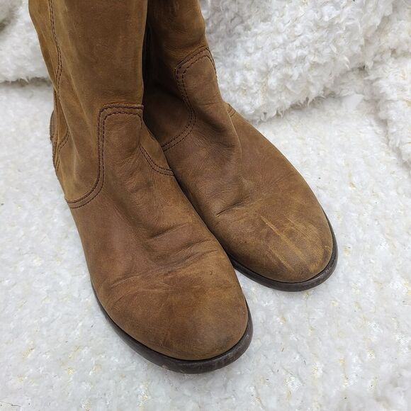 Madewell The Archive Distressed Leather Tall Riding Boots - Picture 2 of 10